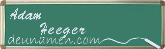 Adam Heeger Visitenkarte